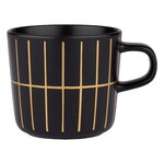 Marimekko Oiva - Tiiliskivi kaffekopp, 2 dl, svart - guld