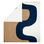 Marimekko Seireeni duvet cover, 240 x 220 cm, off white-dark blue-beige