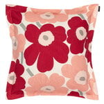 Marimekko Pieni Unikko tyynynpäällinen, 50 x 50 cm, puuvilla - tumma kirsikka - roosa