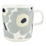 Marimekko Oiva - Unikko mug, 4 dl, white - light grey - sand - dark blue