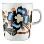 Marimekko Oiva - Tiara muki, 2,5 dl, valkoinen - lämmin oranssi - vihreä, tuotekuva