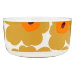 Marimekko Oiva - Unikko kulho, 5 dl, valkoinen - karamelli - lämmin oranssi, tuotekuva