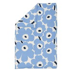 Marimekko Unikko Jersey-copripiumino, 135-140 x 200 cm, bianco sporco-azzurro-blu, immagine prodotto