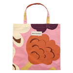Marimekko Kukasta kukkaan bag, 44 x 43 cm, pink - off-white - plum - terracotta, view 1