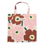 Marimekko borsa Pieni Unikko, 44 x 43 cm, bianco sporco-rosa-castagna-giallo chiaro, vista 1