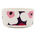 Marimekko Oiva - Unikko bowl, 5 dl, white - plum - cranberry - pink, view 1