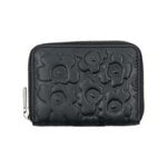 Marimekko Card wallet Unikko lompakko, musta nahka, näkymä 1
