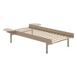 Moebe Bed, high, 90-180 cm, sand, product image