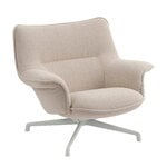 Muuto Fauteuil lounge Doze, bas, pivotant, gris - beige Hearth 007, image produit