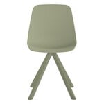Viccarbe Maarten chair, metal swivel base, dusty green