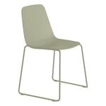 Viccarbe Maarten chair, sled base, dusty green