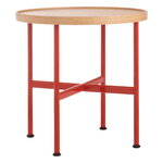 Magis Motta Low Table, 50 cm, rot - Eiche, produktbild