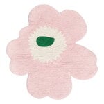 Marimekko Unikko bathroom rug, pink - off-white - green, product image