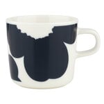 Marimekko Oiva - Iso Unikko coffee cup, 2 dl, white - dark blue