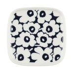 Marimekko Oiva - Pikkuinen Unikko assiette, 10 x 10 cm, blanc - bleu foncé