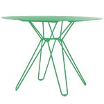 Massproductions Tio dining table, 100 cm, oilcloth green