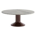 Muuto Midst coffee table, grey marble - dark red, product image