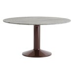 Muuto Midst table, 140 cm, grey marble - dark red, product image