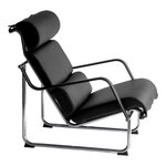Yrjö Kukkapuro Remmi lounge chair, chrome - black leather