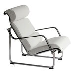 Yrjö Kukkapuro Fauteuil lounge Remmi, chrome - cuir blanc