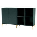 Montana Furniture Credenza Pair, gambe ottone - 163 Black jade