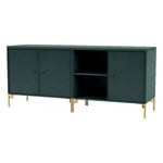 Montana Furniture Credenza bassa Save, gambe ottone - 163 Black jade