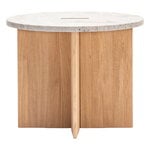 Karimoku Case N-ST01 side table, 50 x 50 cm, lacquered oak - marble, product image