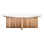 Karimoku Case N-ST01 table basse, 100 x 100 cm, chêne laqué - marbre, image produit