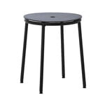 Normann Copenhagen Sgabello Circa, acciaio nero - alluminio nero