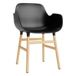 Normann Copenhagen Sedia Form con braccioli, nero - rovere, vista 1