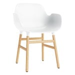 Normann Copenhagen Sedia Form con braccioli, bianco - rovere, vista 2