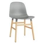 Normann Copenhagen Sedia Form, grigio - rovere, vista 1