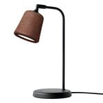 New Works Material table lamp, smoked oak