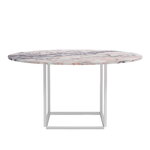 New Works Florence dining table, 145 cm, white - white marble Viola