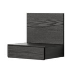 New Works Tana wall mounted nightstand, black stained oak, product image