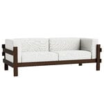 Normann Copenhagen Kube sofa, 3-seater, dark brown - Hallingdal 110 light grey, product image
