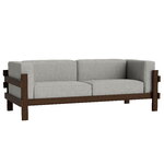Normann Copenhagen Kube Sofa, 3-Sitzer, dunkelbraun - Remix 133 grau, produktbild