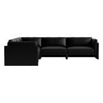 Normann Copenhagen Softy modular sofa, 6-seater, corner, Ultra 41599 black leather, product image
