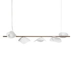 Nuura Lampada a sospensione Florii 5 Linear, bronzo scuro - bianco, immagine prodotto