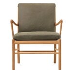 Carl Hansen & Søn OW149 Colonial Stuhl, geölte Eiche - Terra Leder Jade, produktbild