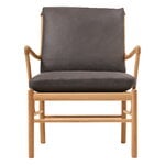 Carl Hansen & Søn OW149 Colonial Stuhl, geölte Eiche - Terra Leder Raku, produktbild
