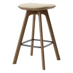 Brdr. Krüger Pauline Barhocker, 65 cm, geräucherte Eiche - Mooscreme, produktbild
