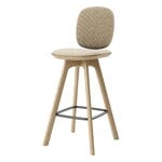 Brdr. Krüger Pauline Comfort bar stool, 65 cm, oiled oak - Moss cream, product image