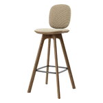 Brdr. Krüger Pauline Comfort bar stool, 75 cm, fumed oak - Moss cream, product image
