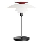 Louis Poulsen PH 80 portable table lamp, opal white - high lustre chrome plated, product image