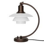 Louis Poulsen PH 2/2 Luna table lamp, aged brass - opal white, product image