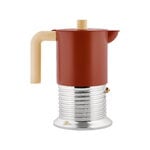 Alessi Vite induction espresso coffee maker, 6 cups, brown - cream, product image