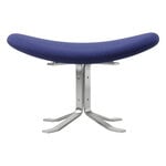 Fredericia Corona ottoman, brushed steel - Vidar 676, product image