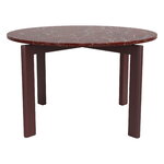 Fritz Hansen After dining table MA410, 120 cm, Honed marble - burgundy ash, product image