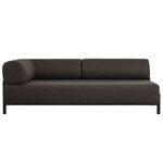 Hem Palo 2-istuttava sohva, vasen, mustanruskea